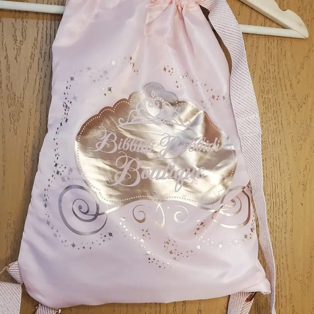 Disney Parks Official Pink Drawstring Backpack Bibbidi Bobbidi Boutique!